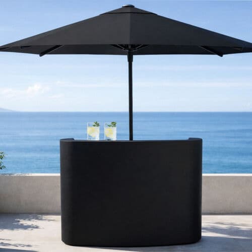 Bar / Comptoir d’accueil noir