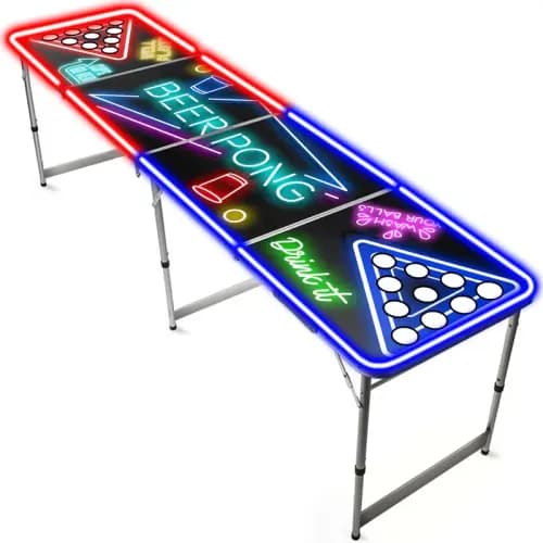 Table de Beer Pong lumineuse